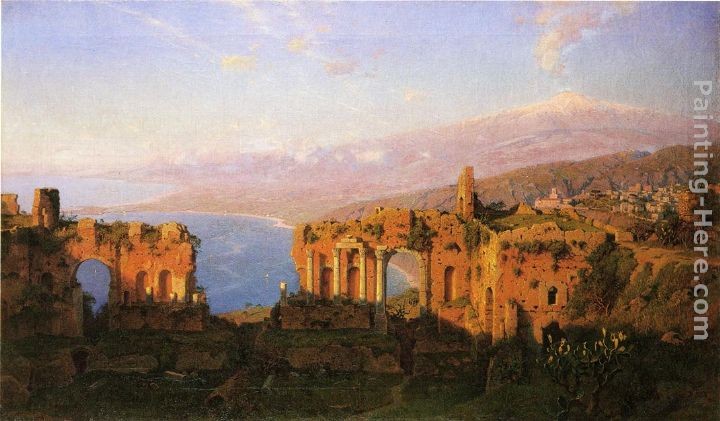William Stanley Haseltine Ruins of the Roman Theatre at Taormina, Sicily